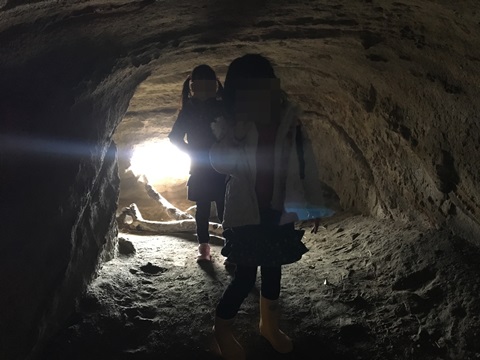 沖ノ島の洞窟探検