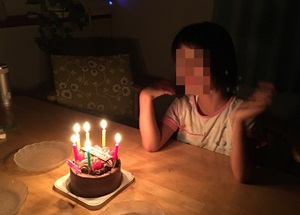 6歳実家で誕生日パーティー