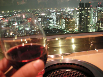 夜景とワイン